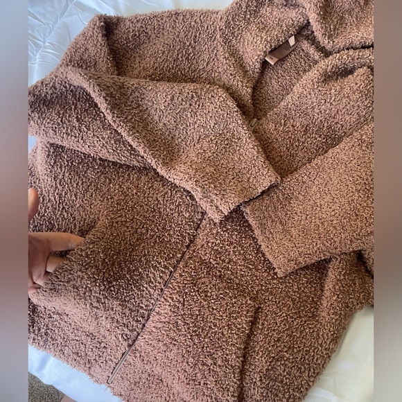 Skims Teddy Drawstring Cozy Kardashian Lounge Pants & Hoodie Jacket Size S/M 🤎 - Picture 5 of 8